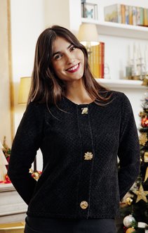 Cardigan maille chenille