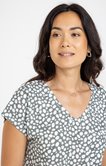 Tee-shirt imprimé pois manches courtes