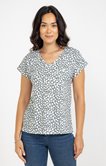 Tee-shirt imprimé pois manches courtes