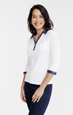 Tee-shirt uni col polo