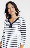 Tee-shirt rayé manches 3/4