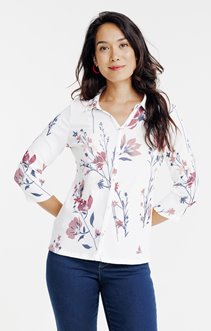 Tee-shirt imprimé col chemise