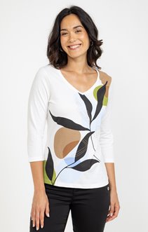 Tee-shirt imprimé manches 3/4