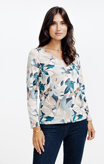 Tee-shirt imprimé col v