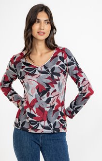 Tee-shirt imprimé col v