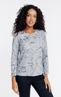 Tee-shirt imprimé manches longues