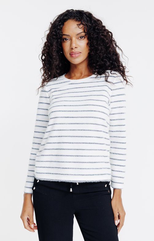 Tee-shirt rayé manches longues
