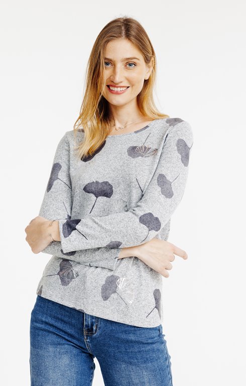 T-shirt imprimé manches longues