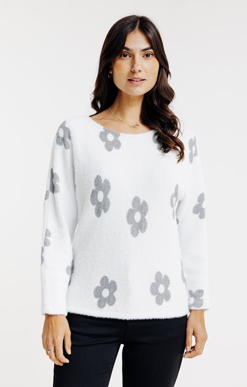 T-shirt jacquard manches chauve-souris