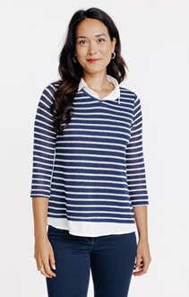 Tee-shirt 2-en-1 rayé