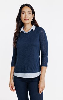 Tee-shirt 2-en-1 manches 3/4