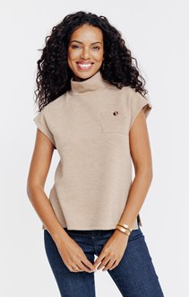Tee-shirt uni col montant