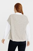 Tee-shirt poncho uni col rond