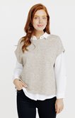 Tee-shirt poncho uni col rond