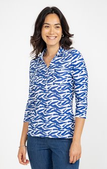 Tee-shirt polo imprimé zèbre
