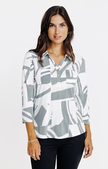 Tee-shirt imprimé graphique col polo