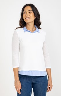 Tee-shirt 2-en-1 manches 3/4