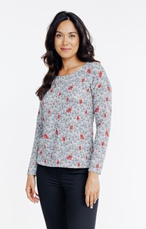 Tee-shirt imprimé chat lurex