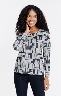Tee-shirt col rond et manches longues