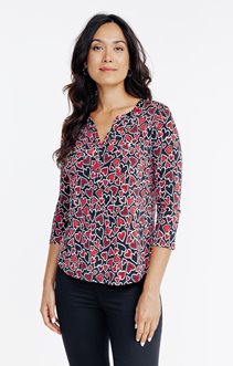 Tee-shirt imprimé coeur manches 3/4
