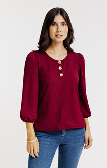 Tee-shirt uni manches 3/4