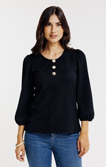 Tee-shirt uni manches 3/4