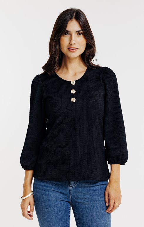 Tee-shirt uni manches 3/4