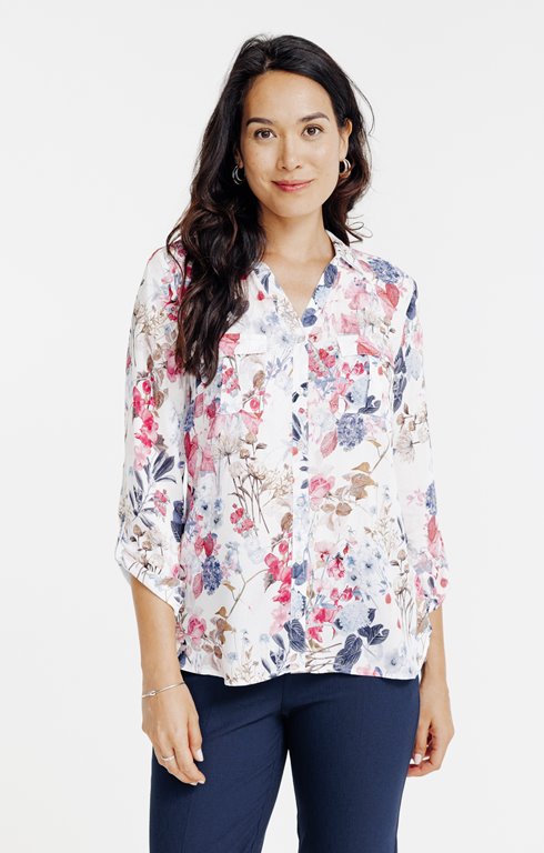 Chemise imprimée herbier