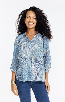 Chemise imprimée patch