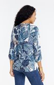 Tunique imprimée feuillage avec plis