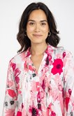 Chemise avec plis imprimée fleuri