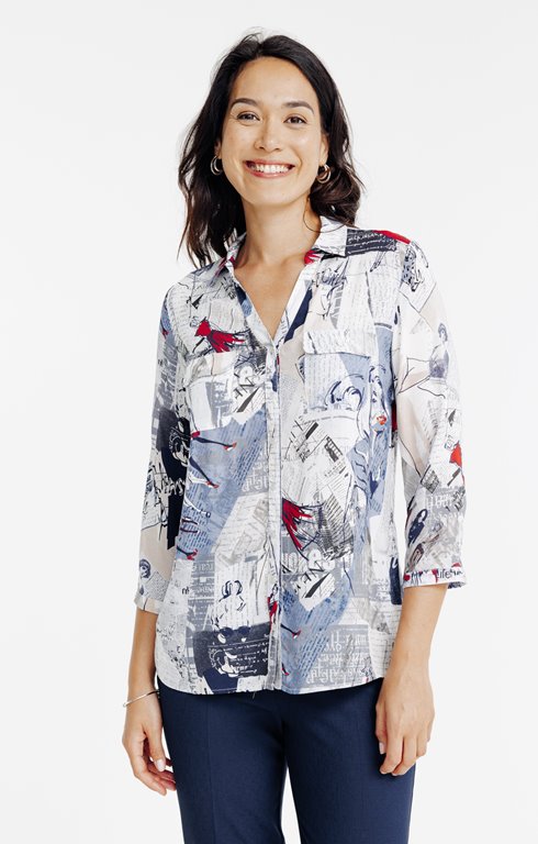 Chemise imprimée ludique 