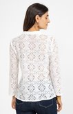 Chemise unie en dentelle 