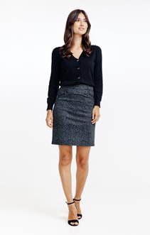 Jupe maille imprimée non doublée