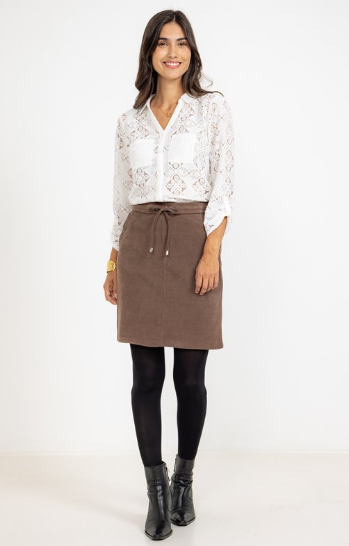 Jupe en maille ceinture elastique