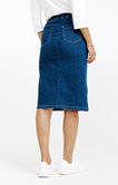 Jupe denim longueur midi