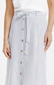 Jupe rayée ceinturée