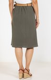 Jupe midi bouton et ceinture