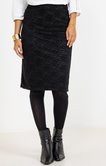 Jupe midi en dentelle maille