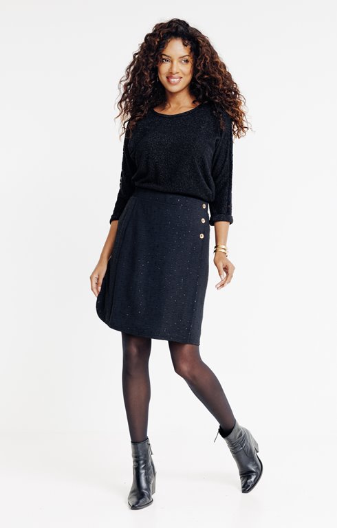 Jupe en maille fantaisie doublée