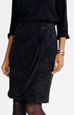 Jupe en maille fantaisie avec doublure