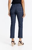 Pantalon denim brut détail léopard