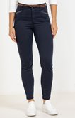 Pantalon coton stretch détail strass