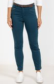 Pantalon coton stretch détail strass
