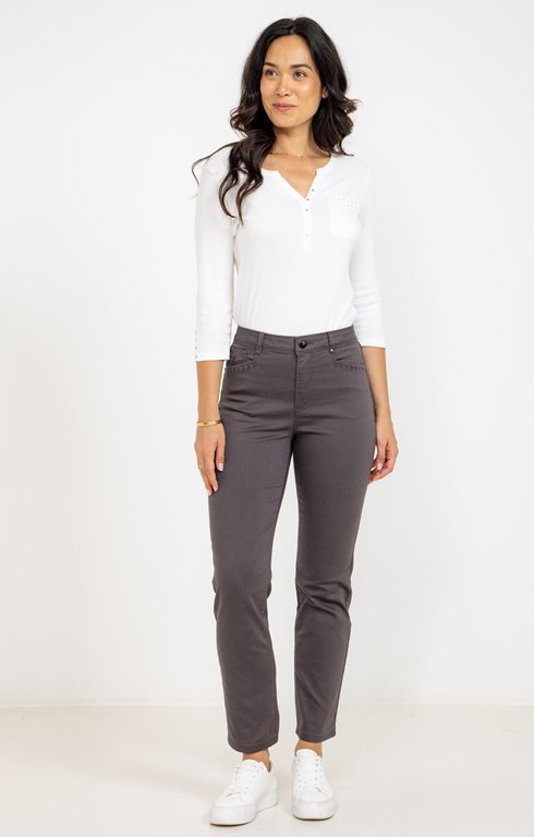 Pantalon broderie coeur