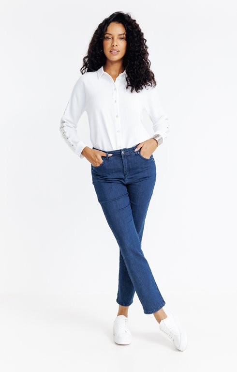 Pantalon denim impression laser leo
