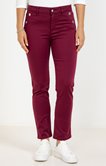 Pantalon stretch bouton fantaisie