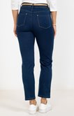 Pantalon en denim satin détails broderie