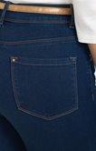 Pantalon en denim satin détails broderie