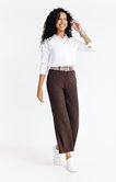 Pantalon fluide avec ceinture rafia